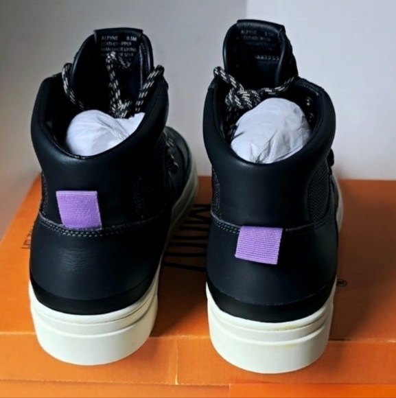 Miz Mooz Alpyne Sneakers Women's size 6.0 Slate Gray, blue Leather NWB Mid/Hi.- - Picture 2 of 11